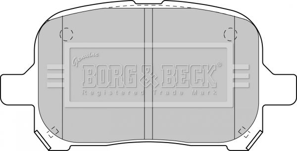 BORG & BECK Комплект тормозных колодок, дисковый тормоз BBP1810